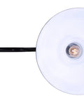 Outdoor Aluminum Barn Light In Glossy Black With Gooseneck Arm 16 Inch Wet Location Rated Classic Barn Style Shade shown from side