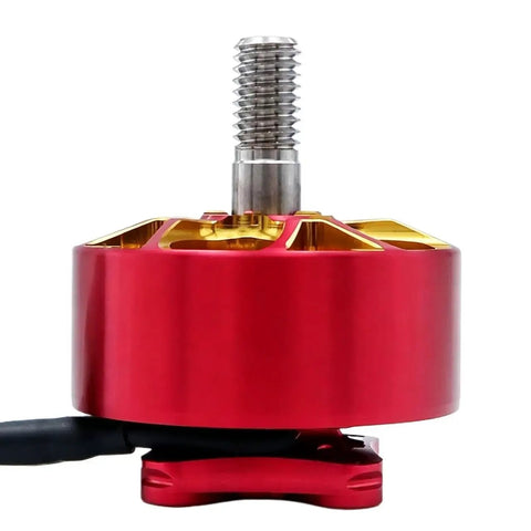 Sick 2207 Brushless Motor For 5 Inch Racing Drones With Dope Hollow Aluminum Cooling Coils, red metal housing and precision design.