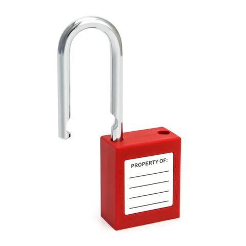 Heavy Duty Industrial Gate Valve Lockout With Steel Safety Padlock In Bold Red Finish Fully Waterproof Non Conductive Assembly Fits Standard One To Two Inch Handles Built Tough As Nails For Hella Reliable Security
