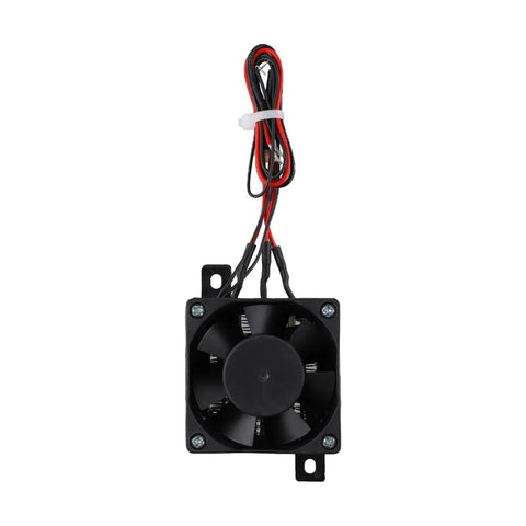 Built Tough 400W Ptc Ceramic Air Heater With Fan For Constant Temperature Electric Radiator, compact black fan with wires.