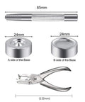 200 Piece Stainless Steel Snap Fastener Kit 15mm Heavy Duty Snap Fasteners With Pliers And 3 Setting Tools For Marine Boat Canvas Bag Leather DIY Craft Everyday