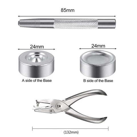 200 Piece Stainless Steel Snap Fastener Kit 15mm Heavy Duty Snap Fasteners With Pliers And 3 Setting Tools For Marine Boat Canvas Bag Leather DIY Craft Everyday