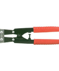 Badass Eight Point Five Inch Professional Wire Cutter featuring precision center cut blades for slicing steel with red grips.