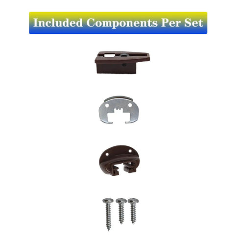 Five Piece Drawer Slides With Metal Backing And Screws, Center Mount Track Guides And Glides For Dressers And Nightstands components