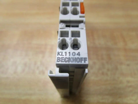 Top view of KL1104 4 Channel 24V DC Digital Input Terminal, showcasing connections for industrial automation and control systems.