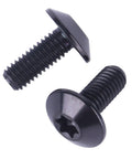 Close-up of Set Of 4 Titanium Button Torx Head Bolts M6 For Bikes And Motorcycles 12Mm 15Mm 20Mm 25Mm Grade 5 Fully Threaded Black Lightweight