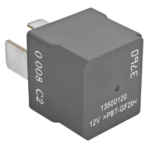 12V Four Pin Relay 13500120 Multi-Purpose Auto Switch, OEM Replacement For Buick Chevy Cadillac, 15-51279 Compatible Relay For Electrical System, Easy Install, Plug-And-Play Ready, Reliable Performance. Black 12V plastic relay with metal pins