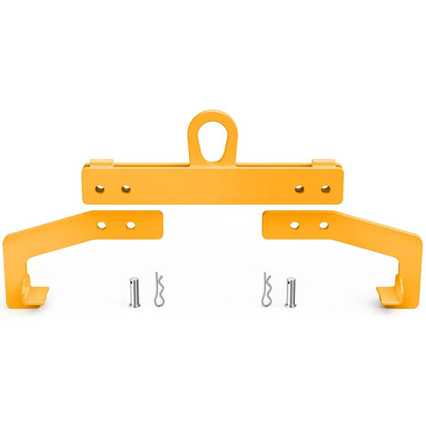 Heavy Duty Vertical Drum Clamp That Hoists 1100 Lb Steel Or Plastic Barrels With Ease For Warehouse Jobs And Industrial Moves Without Breaking The Bank, showing orange metal clamp design.