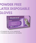 Top Grade 6 Mil Latex Work Gloves Powder Free With Fully Textured Palms For The Ironclad Knockout Grip Built Tough On Industrial Repair Beauty Jobs And Daily Garage Tasks, Small, Pack Of One Hundred in a purple box.