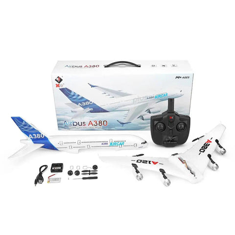 3CH 2.4GHz RC Airplane With EPP Fixed Wing Ready To Fly Model Plane For Adults and remote control kit contents.