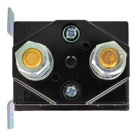 Close-up of Built Tough Sw200 72V 400A Contactor Solenoid Switch Heavy Duty Electric Relay terminals and connections.