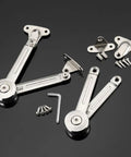 2 Pack Lift Up Cabinet Struts for Doors and Cupboards, Hydraulic Lid Stay Hinges, Durable Steel, Oil Resistant Finish
