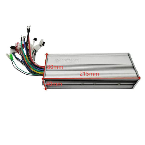Beefy Brushless DC Motor Controller For Electric Bikes And Scooters, 48V 60V 64V Compatible, 1500W 45A, aluminum alloy housing