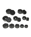 Hydraulic Knockout Punch Driver Kit With 22mm Die for Electrical Boxes, various die sizes displayed, durable metal construction