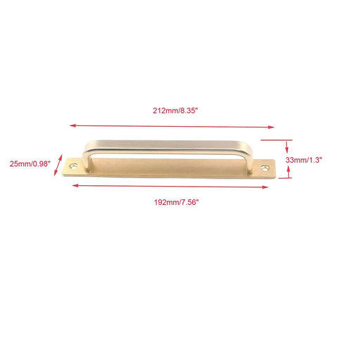 Heavy Duty Antique Rustic Barn Door Handles Pull And Flush Hardware Gold with measurements, 7.56 inch hole center