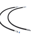 2 Pack Excavator Diverter Valve Hoses With Quick Connects One Quarter Inch Interface M14 Rubber Hoses Rated 60 MPa 8702 PSI