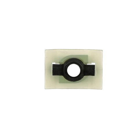 M6 Polyamide Steel Standoffs Solderless Auto Fasteners robust white body panel clip with black insert for secure mounts.