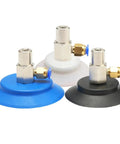 Industrial Grade Single Layer Vacuum Suction Cup For Pneumatic Manipulator Equipment in blue, white, and black.