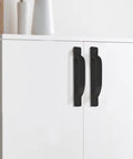 2 Pack 5 Inch Black Barn Door Handles Aluminum Cabinet Pulls For Closet Wardrobe Drawer Dresser And Cupboard Hardware Matte Black Finish Easy Install With Screws Included Ideal For Sliding Doors Furniture Update on a white cabinet