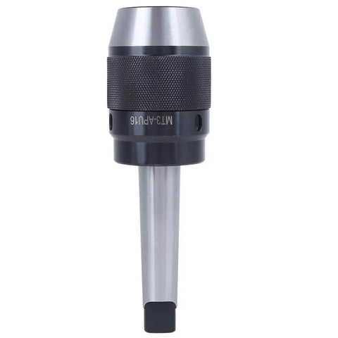 MT3 APU16 Integrated Drill Chuck For Milling Machines With Flat Tail High Speed Steel Tool Holder For Easy Rock Solid Clamping In Your Shop Replacement Accessory, MT3 shank