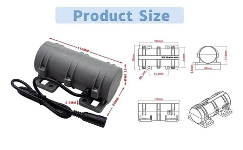12V DC Vibration Motor 3800rpm Mini Rotary Vibration Motor With Sturdy Plastic Shell For Massage Beds Chairs And Medical Instruments