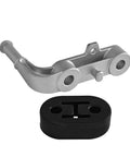 Durable Exhaust Bracket Isolator Hanger Kit For Ram 1500 2019 To 2025 Trucks With V6 Or V8 Engines To Swap Out Rattle And Keep Your Ride Smooth As Butter With This Solid Upgrade, silver metal bracket and black rubber isolator