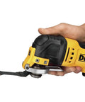 Hand holding Oscillating Tool With 3 Amp Corded Motor, Quick Change Attachments, Dual Grip Variable Speed Trigger, Bright LED