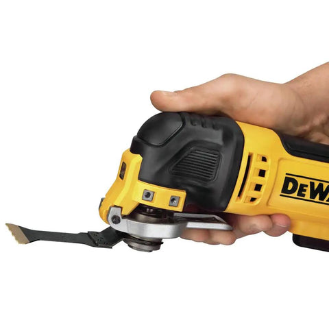 Hand holding Oscillating Tool With 3 Amp Corded Motor, Quick Change Attachments, Dual Grip Variable Speed Trigger, Bright LED