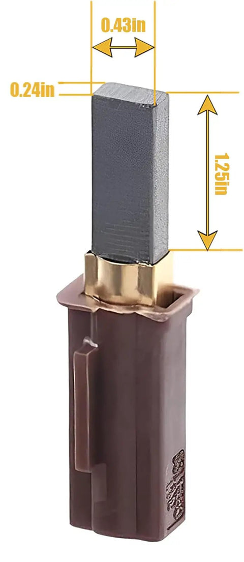 Vacuum Motor Carbon Brushes Replacement For Ametek Lamb 333261 33326-1 4 Pack showing dimensions.
