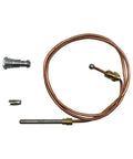 Thermocouple 24-inch universal replacement with copper tubing and brass fittings for gas furnaces/boilers