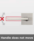 Halifax Door Lever Handle With Iron Black Finish For Hallways And Closets, Slick Modern Square Design, non moving feature display