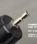 Close-up of Astro Pneumatic Tool 7856 cooling system pressure tester cap fitting; 0.325 in dia, 0.30 in step