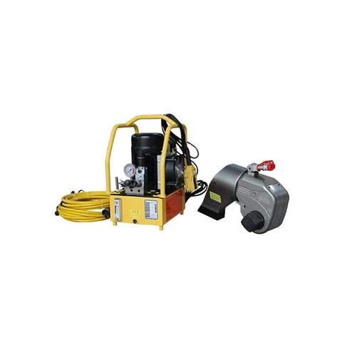 Heavy Hitter Hydraulic Torque Wrench 15000Nm Square Drive Anti Backlash Aluminum Alloy Tool with Hydraulic Power Unit and Hoses
