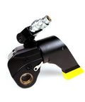 Pro Grade Hydraulic Torque Wrench With Anti Corrosion Alloy Build And 360 Degree Rotating Reaction Arm showing a detailed side view.