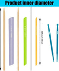 Eight Piece Quick Turn Fabric Tube Turner And That Purple Thang Sewing Tools Set For DIY Crafts assorted sizes and colors tubes