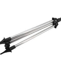 Stainless Steel Tripod Sprinkler Stand With Adjustable Height From 57.5 To 90 Cm G1 2 Thread Base, folded view.