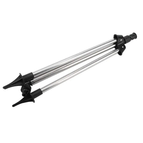 Stainless Steel Tripod Sprinkler Stand With Adjustable Height From 57.5 To 90 Cm G1 2 Thread Base, folded view.