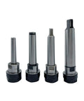 Top Tier Morse Taper Tool Holder Collet Chuck With Straight Rod Handle For Heavy Duty Drilling And Milling ER11 ER16 ER20 ER25 ER32 MT1 MT2 MT3 4 5 showing different sizes of tool holder extensions.