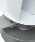 Close-up of 100W Vertical Axis Wind Turbine Kit For Home Power With Controller And 4 Blade Permanent Magnet Generator Built For Hybrid Solar Wind Systems That Delivers Plug And Play Power Quiet Durable Performance White 12V Wind Turbine