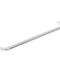 Rock Solid Single Sided Towel Bar Polished Chrome Shower Handle 24 Inch Centers with curved ends for secure grip.