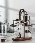 Premium Belgian Siphon Coffee Maker With Tempered Glass Globe Brewers, 450ml borosilicate, modern design for slow extraction.