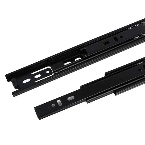 16 Inch Cold Rolled Steel Drawer Slides With Full Extension Ball Bearing Track For Cabinets And Tool Chests 100 Lb Capacity 35mm Wide