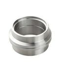 Close-up of CNC billet mild steel flange from 2.25 Inch Self Aligning V Band Clamp Kit With 2.25 Inch Stainless V Band Clamp.