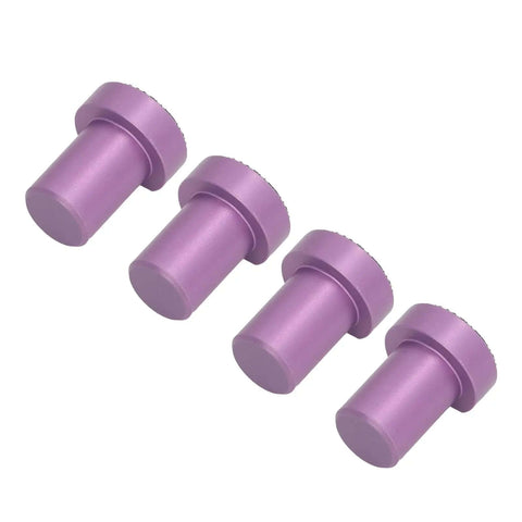 Purple Aluminum Bench Dog Set 4 Pieces 19mm Non Slip Table Stops For Woodworking Secure Fixation Slip Free Clamping Durable Aluminum