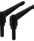 Heavy Duty Adjustable Clamping Lever Handle With M10 Male Thread And 32mm Travel Range built tough black alloy steel clamping handles