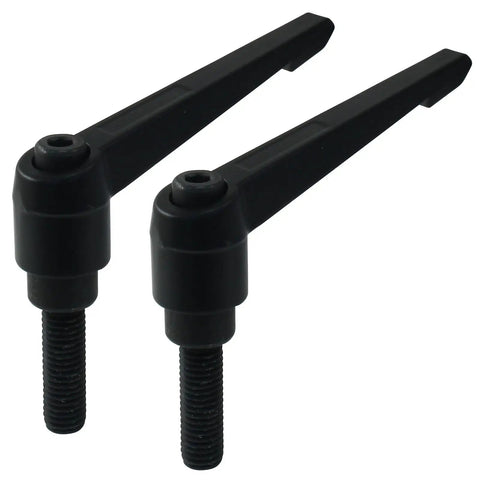 Heavy Duty Adjustable Clamping Lever Handle With M10 Male Thread And 32mm Travel Range built tough black alloy steel clamping handles