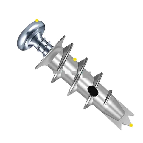 Heavy Duty Drywall Screws And Anchors Kit With Self Drilling No Prep Install 200 Sets Built To Last Yellow Zinc Plated Carbon Steel Rust Resistant Wall Fixing Hardware For Cabinets Shelves TV Mounts And More. single metal drywall anchor