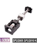 Sleek 1 Set 200 To 2000mm SFU2005 And SFU2010 Ballscrew Kit With 20mm Diameter Dia showcasing assembly and precision components.