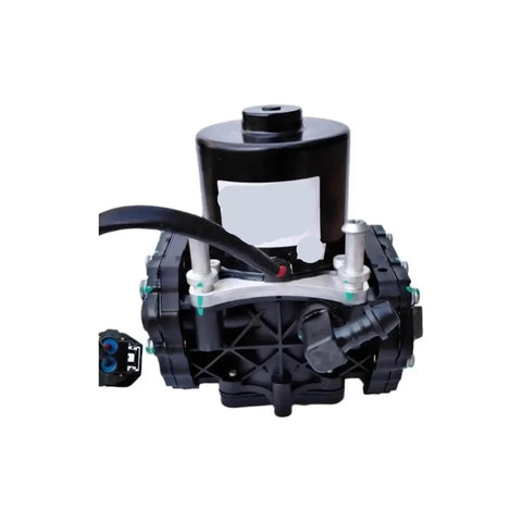 Heavy Duty Electric Vacuum Pump For Brake Booster And Hydraulic Assist System Compatible With Byd Tang Qin Song E5 E6 Yuan Ev Qin Plus Top Shelf Auto Parts, black and silver unit with hoses.