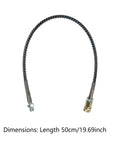 Heavy Duty Pneumatic Hose Rock Solid Anti Knot Design For High Pressure Tank Filling With Brass Steel Fittings And Zero Leak Guarantee Rated 4500 Psi, 50cm length.